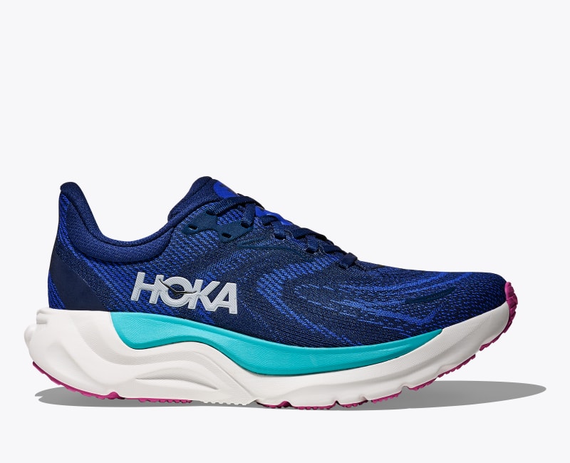 HOKA Women's Arahi 8 Shoes in Midnight Blue/Ultramarine, Size 5.5