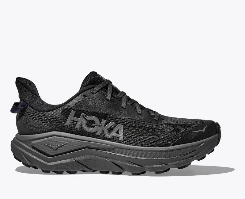 HOKA Men's Challenger 8 Shoes in Black/Outer Orbit, Size 7.5
