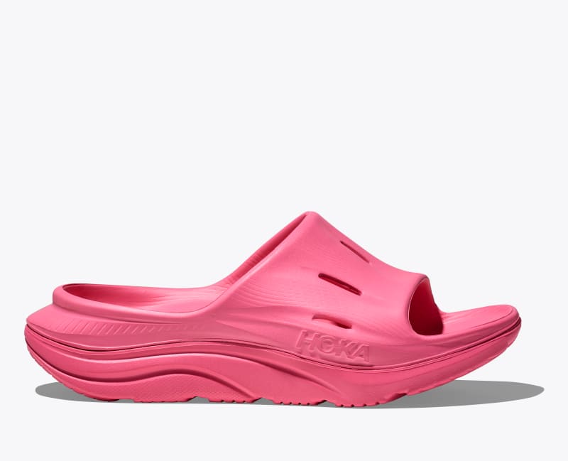 HOKA ORA Recovery Slide 3 Shoes in Neon Rose/Neon Rose, Size M 3/W 5