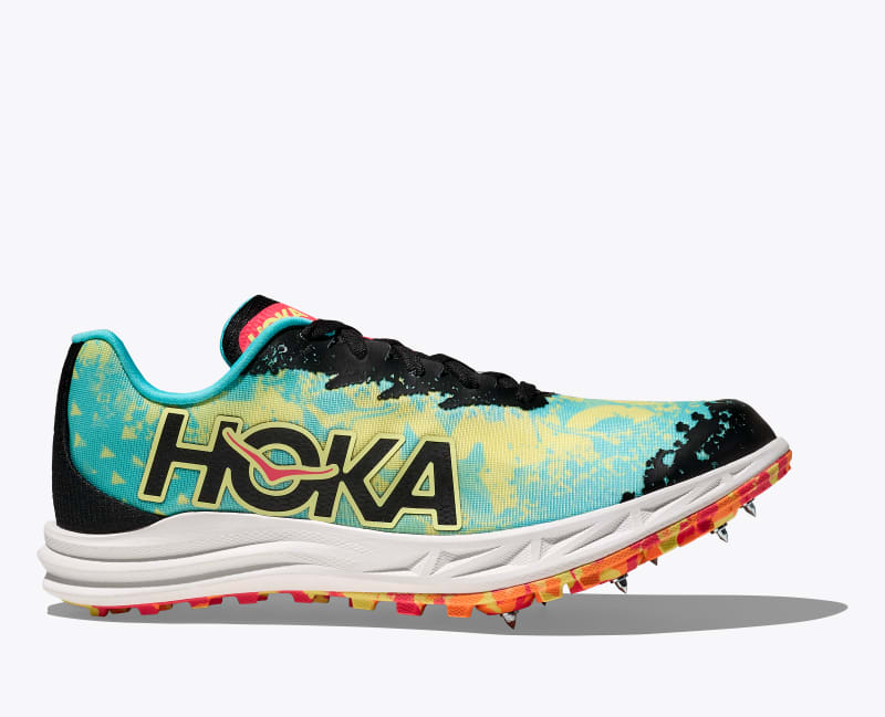 HOKA Crescendo XC Shoes in Cielo Blue/Yuzu, Size M 3.5/W 5