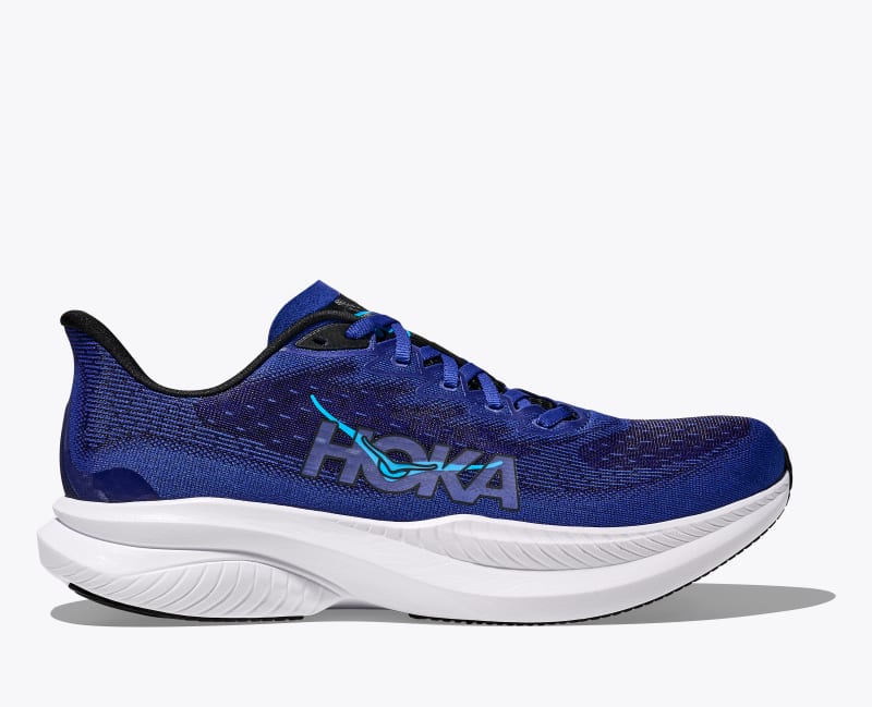 HOKA Men's Mach 6 Shoes in Black/Night Sky, Size 12.5