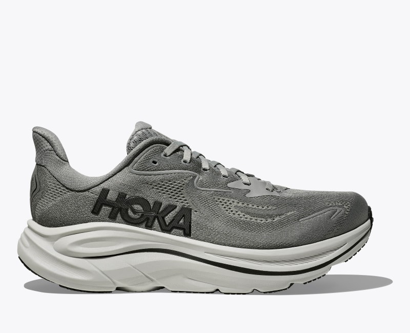 HOKA Men's Clifton 10 Shoes in Galactic Grey/Asteroid, Size 11.5 W