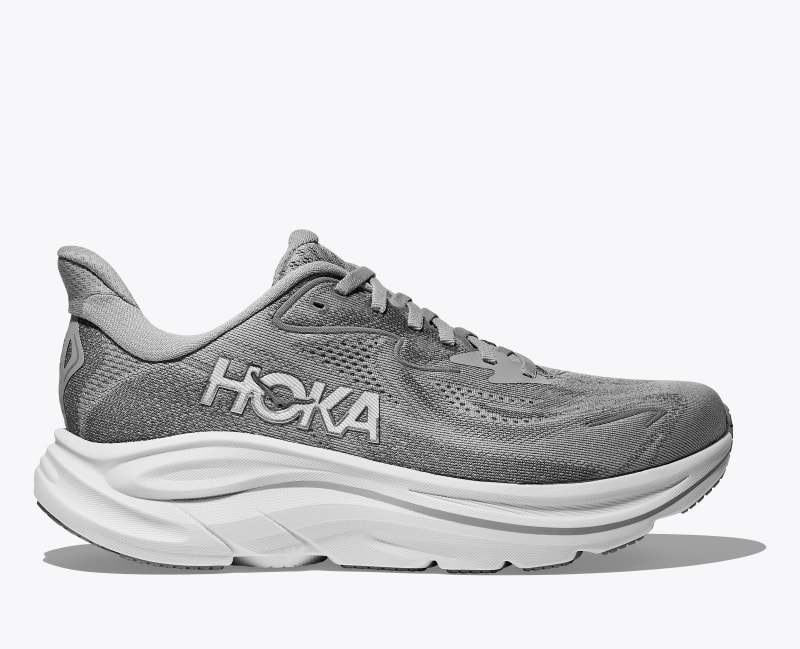 HOKA Women's Clifton 10 Shoes in Stellar Grey/Galactic Grey, Size 4.5
