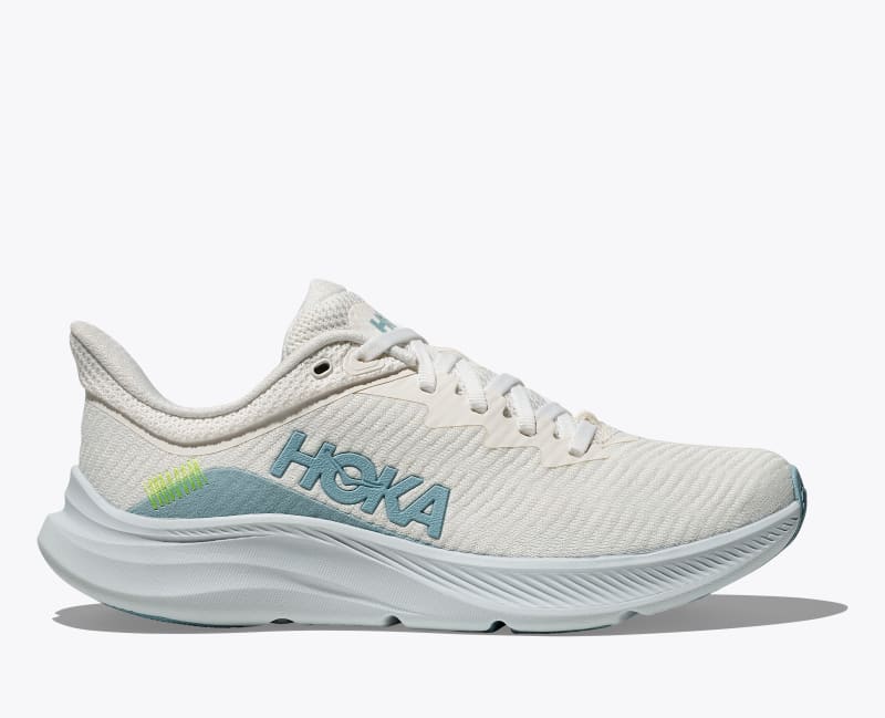 HOKA Women's Solimar Shoes in White/Tundra Blue, Size 5.5