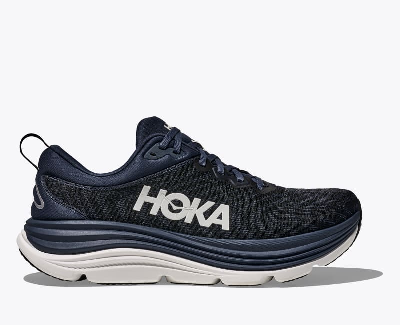 HOKA Men's Gaviota 5 Shoes in Varsity Navy/White, Size 7.5