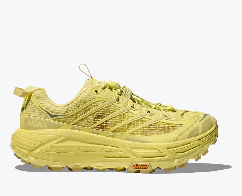 HOKA Mafate Three2 Shoes in Yuzu/Cardamom, Size M 4.5/W 5.5