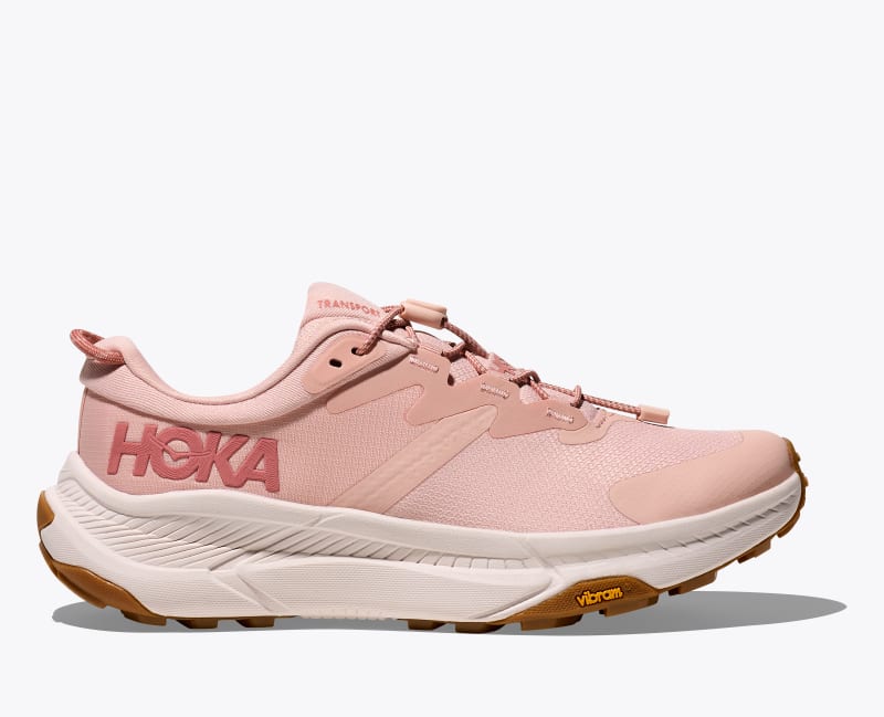 HOKA Women's Transport Shoes in Rose Latte/Rose Cream, Size 5.5