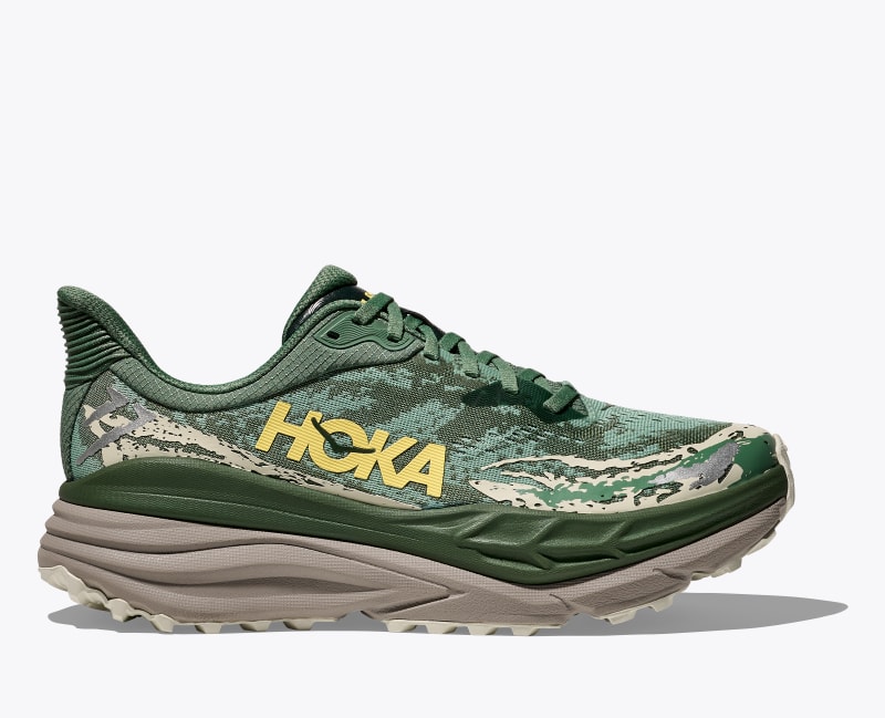 HOKA Men's Stinson 7 Shoes in Fern/Cement, Size 11.5