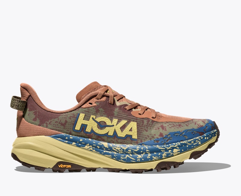 HOKA Men's Speedgoat 6 Shoes in Maple/Cardamom, Size 7