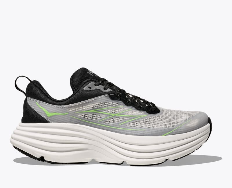 HOKA Stealth/Tech Bondi 8 Caged Shoes in White/Tart Apple, Size M 4.5/W 5.5