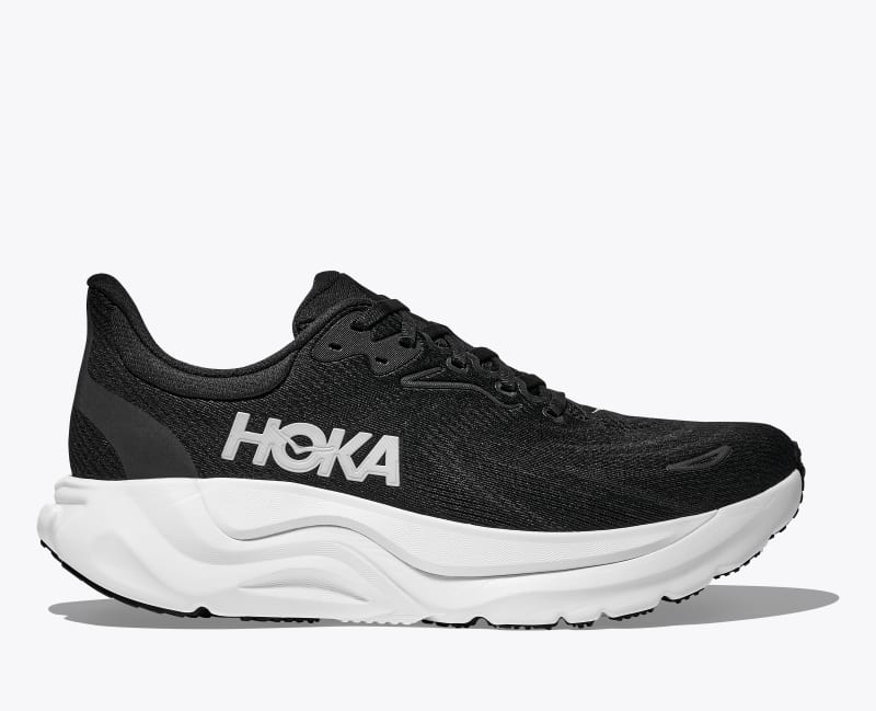 HOKA Women's Arahi 8 Shoes in Black/White, Size 5.5