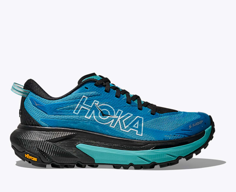 HOKA Women's Mafate 5 Shoes in Skyward Blue/Black, Size 10