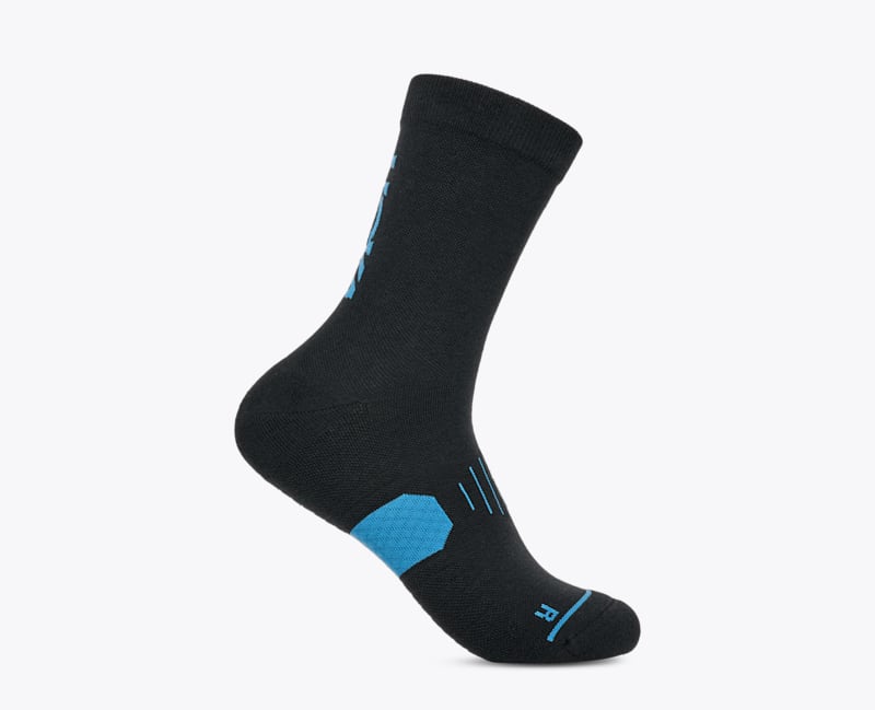 HOKA Gpx Crew Run Sock in Black, Size Medium