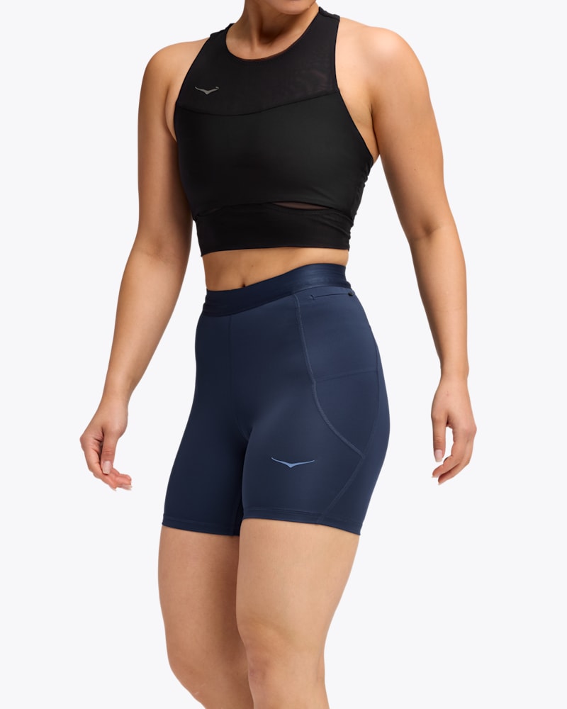 HOKA Women's Novafly 6" Knit Short in Midnight Blue, Size Large