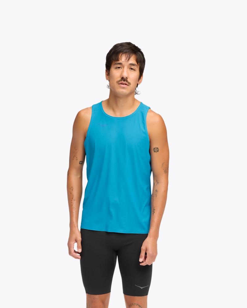HOKA Men's Airolite Tank 2.0 Top in Hoka Blue, Size XXL