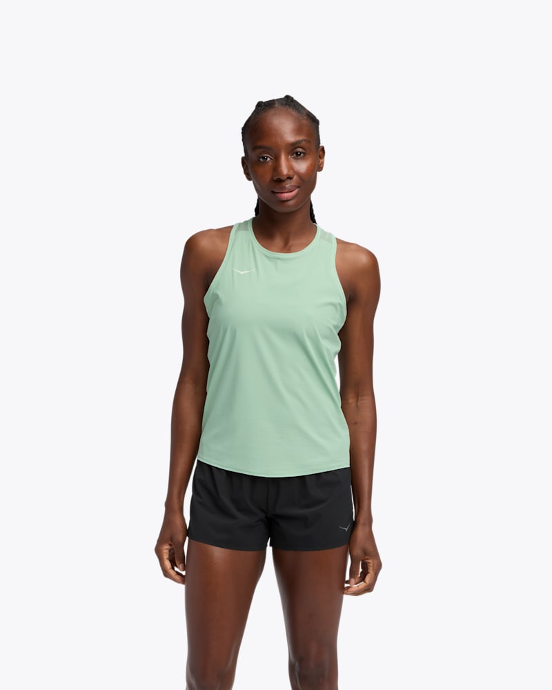 HOKA Women's Airolite Tank 2.0 Top in Jadeite, Size Large
