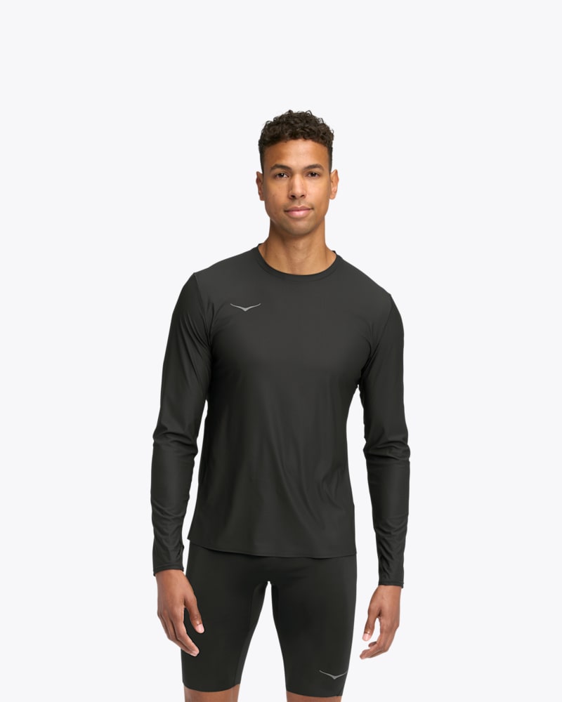 HOKA Men's Airolite Long Sleeve 2.0 Shoes in Black, Size Large