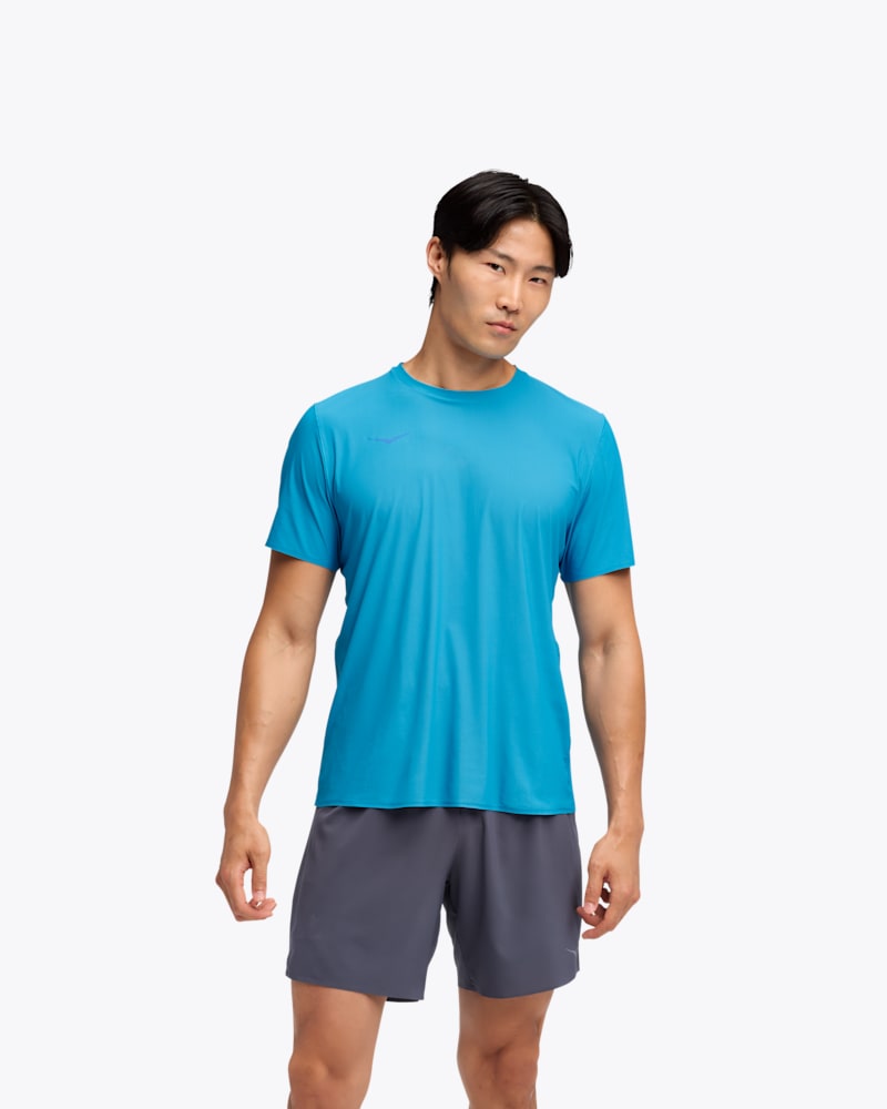 HOKA Men's Airolite Short Sleeve 2.0 Shirt in Hoka Blue, Size XL