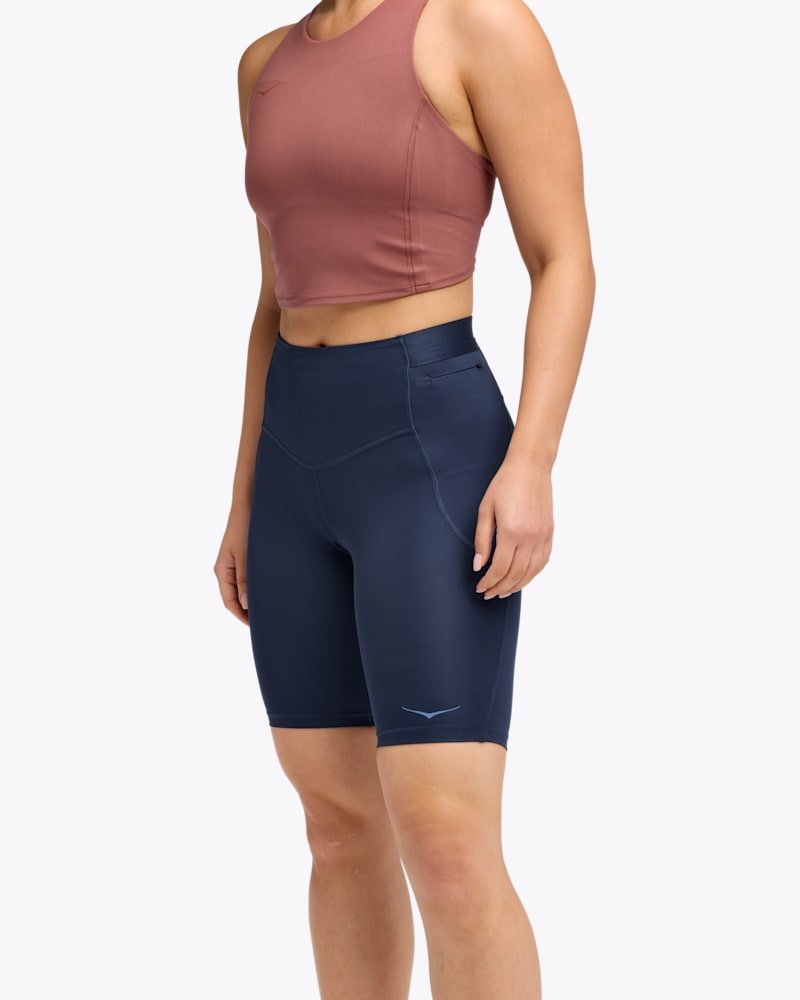 HOKA Women's Novafly 9" Knit Short in Midnight Blue, Size Large