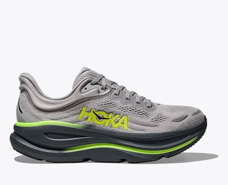 HOKA Men's Bondi 9 Shoes in Stardust/Outer Orbit, Size 8