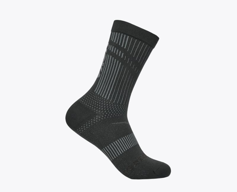 HOKA Trail Run Crew Sock Trail Running Shoes in Black, Size XL