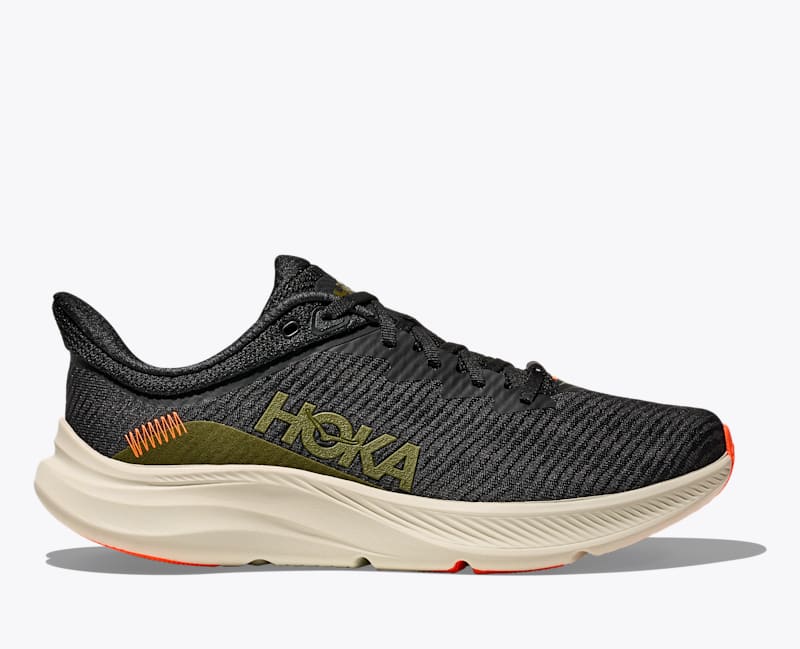 HOKA Men's Solimar Shoes in Black/Truffle Salt, Size 7.5