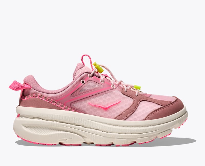 HOKA Bondi B3LS Shoes in Dried Rose/Neon Rose, Size M 4.5/W 5.5