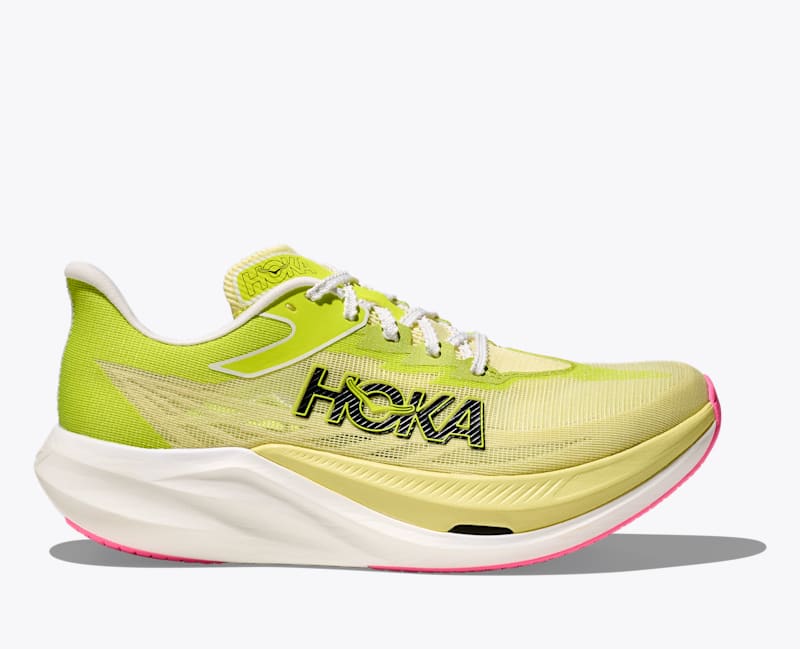 HOKA Rocket X 3 Shoes in Sunlight/Neon Hoka Citrus, Size M 5.5/W 6.5