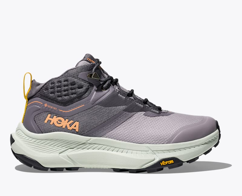 HOKA Women's Transport Hike GTX Shoes in Grey Skies/Sea Glass, Size 5.5