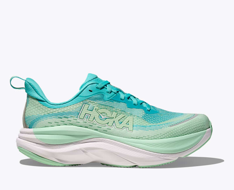 HOKA Women's Skyflow Shoes in Cielo Blue/Mint Fluorite, Size 5.5