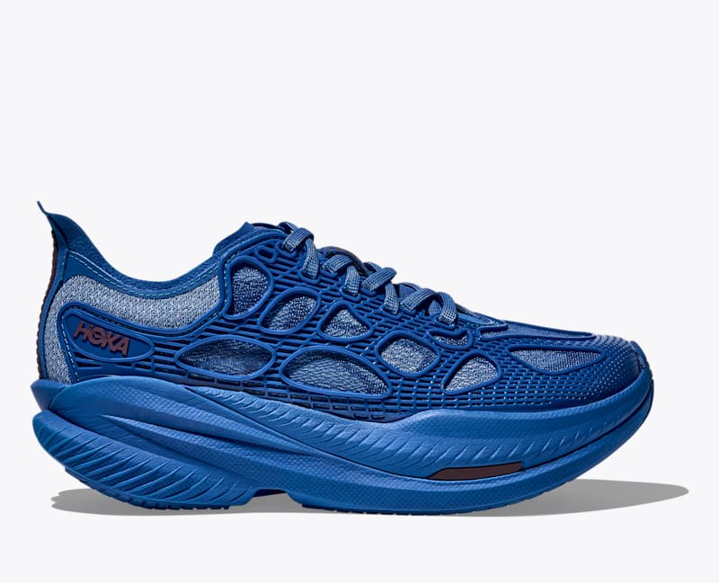HOKA Mach X Caged Shoes in Ultramarine/Midnight Blue, Size M 4.5/W 5.5