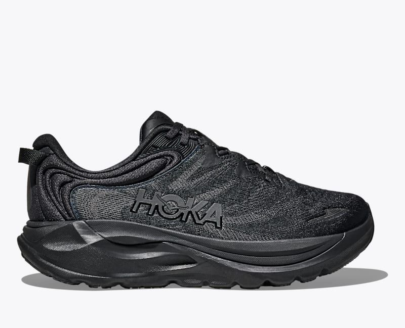 HOKA Women's Gaviota 6 Shoes in Black/Black, Size 5.5 W