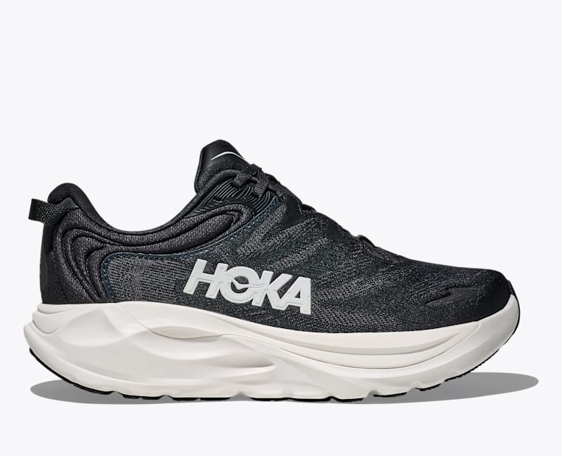 HOKA Women's Gaviota 6 Shoes in Black/White, Size 8