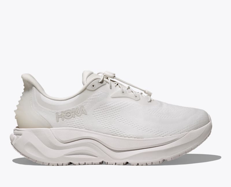 HOKA Men's Arahi SR Shoes in White/White, Size 13 W