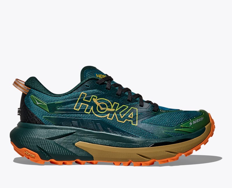 HOKA Men's Mafate 5 Shoes in Tidal Wave/Mustard Seed, Size 7.5