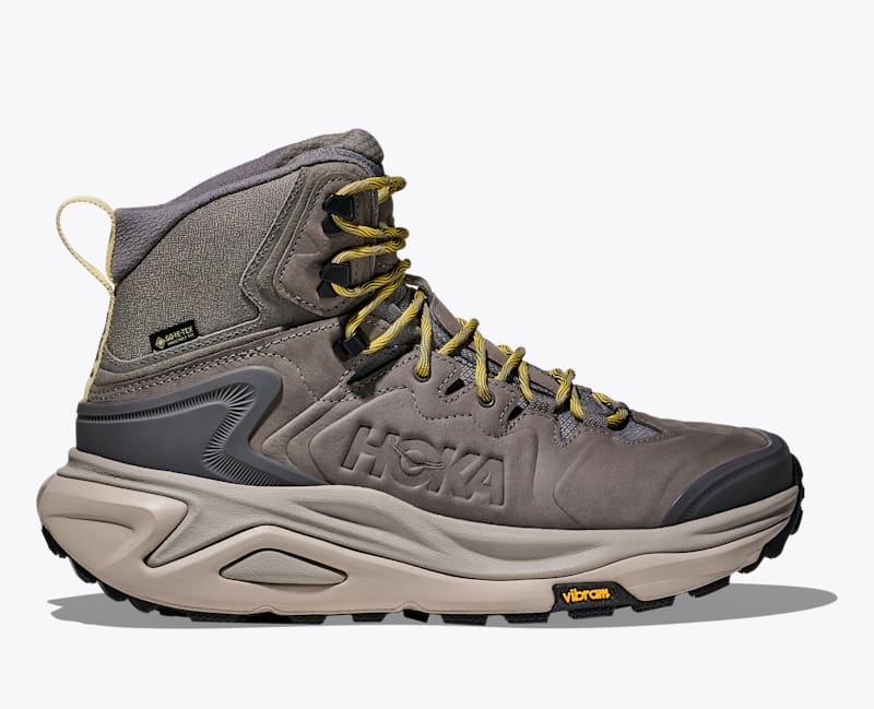 HOKA Men's Kaha 3 GTX Shoes in Gravel/Cement, Size 8