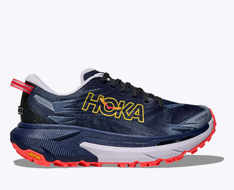 HOKA Women's Mafate 5 Shoes in Midnight Blue/Starlight Glow, Size 8.5