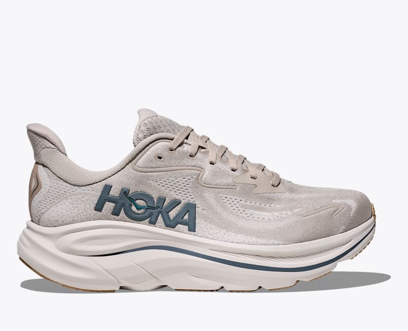 HOKA Men's Clifton 10 Shoes in Putty/Grout, Size 12.5