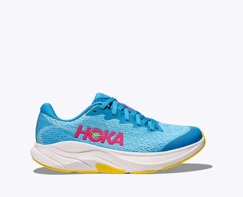 HOKA Rincon 4 Shoes in Waterpark/Soaring Blue, Size 7Y