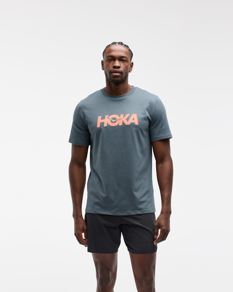 HOKA Men's Core Logo CTN SS Tee Shirt in Faded Navy, Size Medium