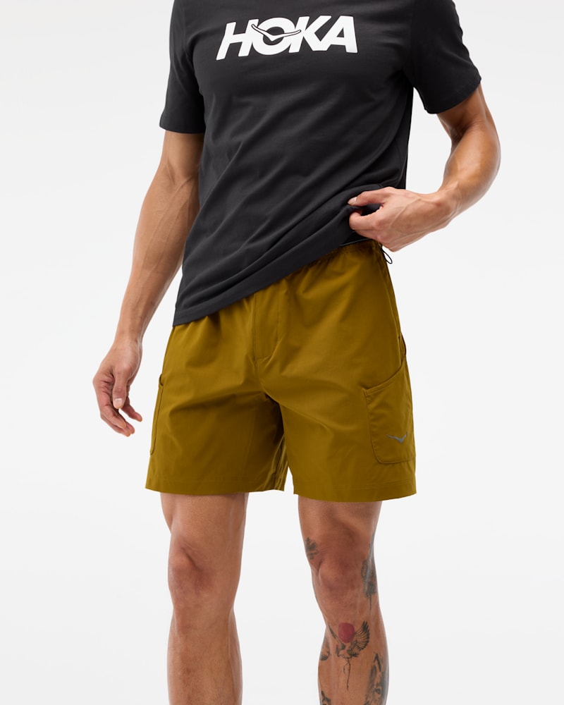 HOKA Men's Woodland Hike Short in Caraway Seed, Size XXL