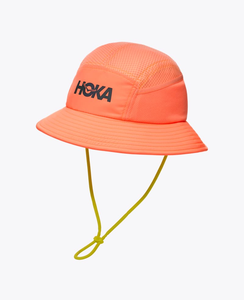 HOKA Adventure Hat 2.0 Hiking Shoes in Neon Cantaloupe, Size M/L