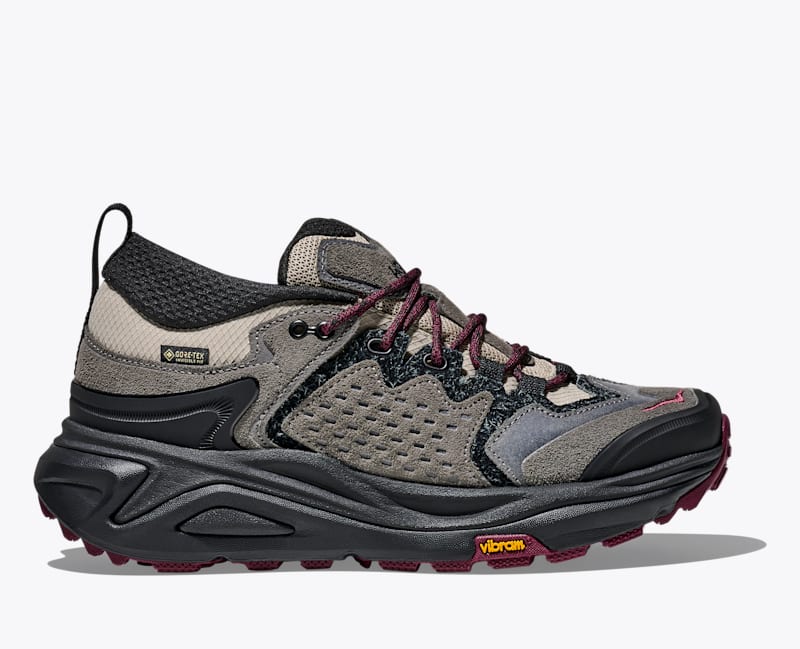 HOKA Elite Terrain System Kaha 3 Low GTX Hiking Shoes in Black/Stone Fruit, Size M 8.5/W 10