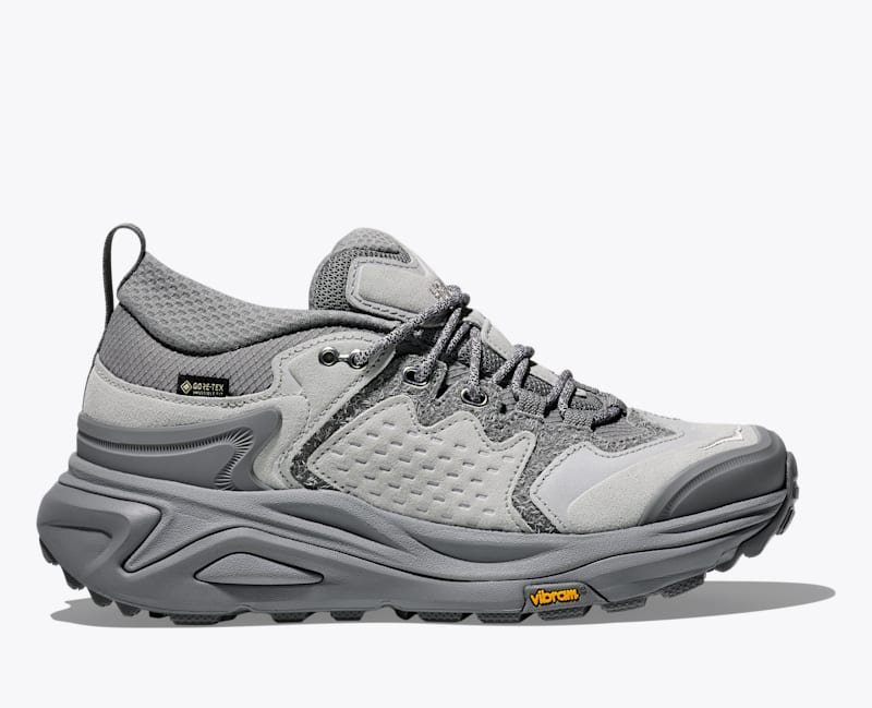 HOKA Elite Terrain System Kaha 3 Low GTX Hiking Shoes in Galactic Grey/Stardust, Size M 10/W 11.5
