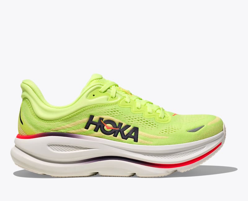 HOKA Men's Bondi 9 Shoes in Neon Yuzu/Sunlight, Size 11