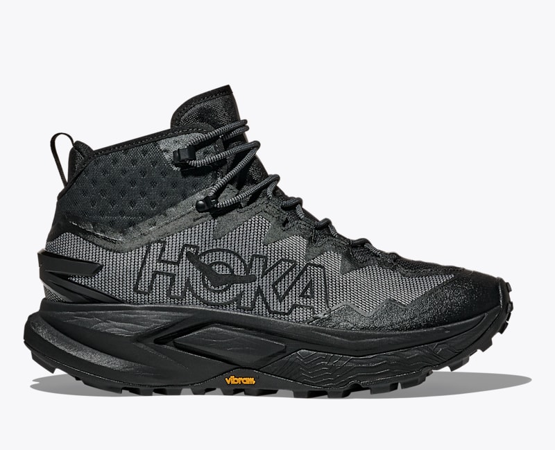HOKA Men's Mafate Hike Shoes in Black/Asteroid, Size 7.5