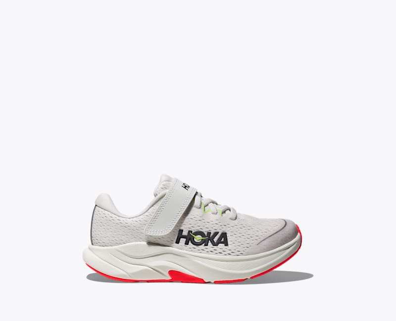 HOKA Rincon 4 Shoes in Frost/Neon Yuzu, Size 2K