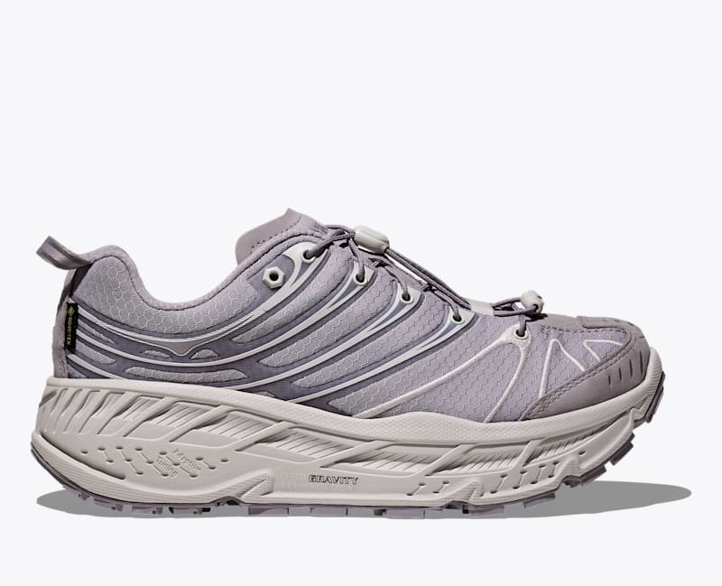 HOKA Stinson EVO GTX Lifestyle Shoes in Foggy Grey/Cosmic Grey, Size M 9/W 10