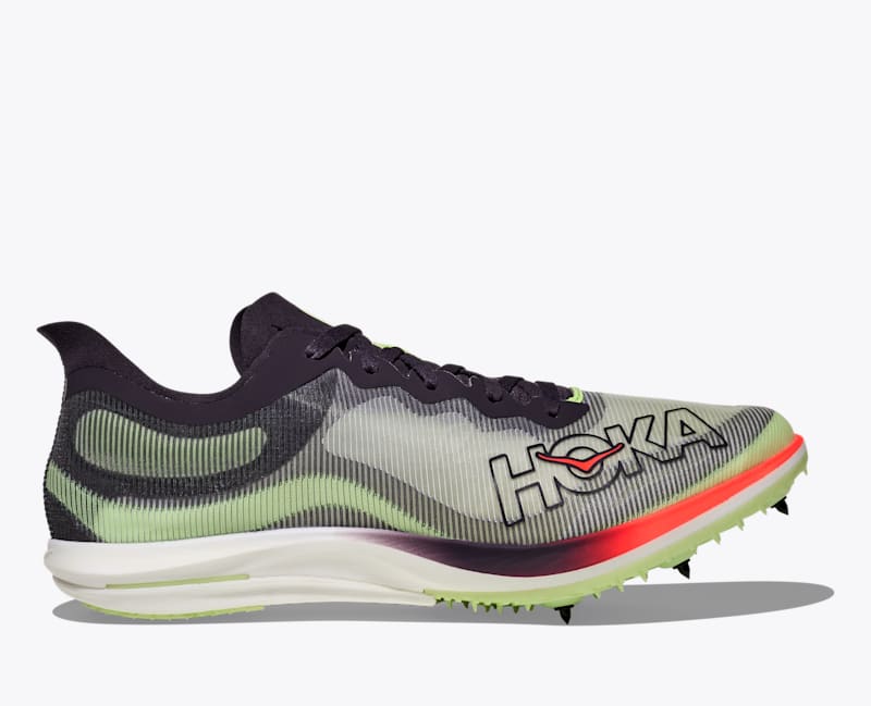 HOKA Cielo FlyX Lite Shoes in Squid Ink/Neon Yuzu, Size M 9.5/W 11