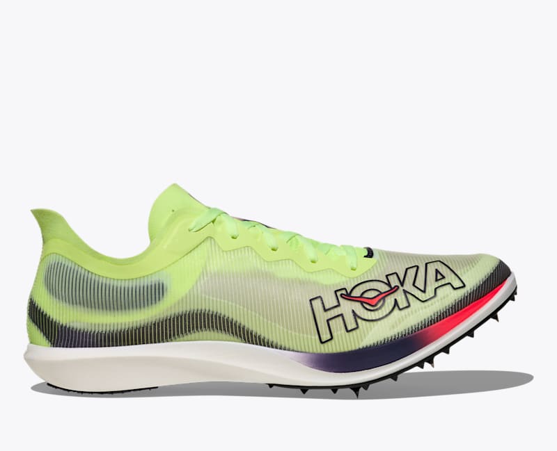 HOKA Cielo FlyX Elite Shoes in Neon Yuzu/Squid Ink, Size M 13/W 14.5